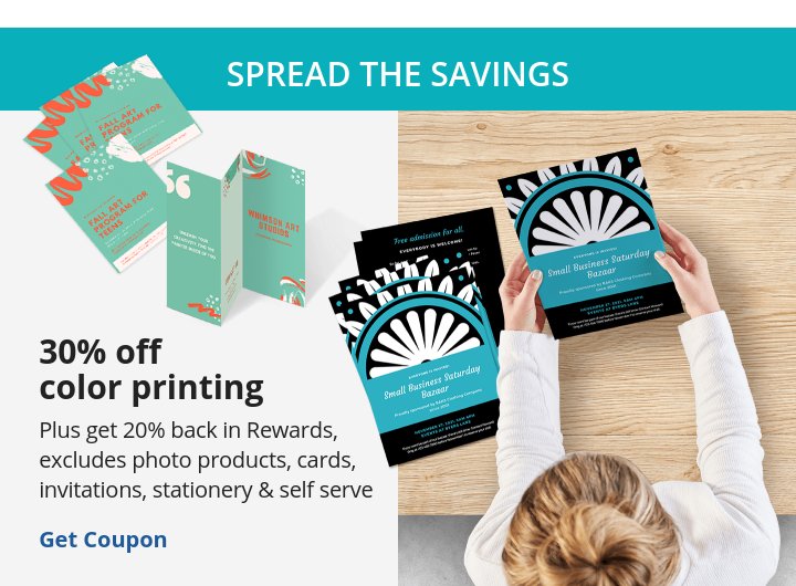 30% off color printing