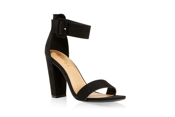 Buckle Ankle Strap Block Heel Sandals