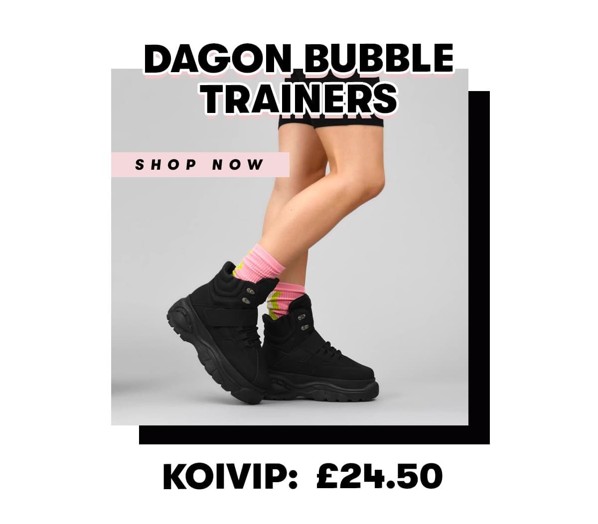 dagon high top bubble trainers