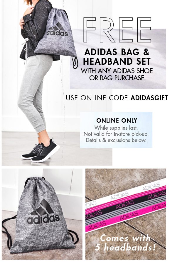 FREE ADIDAS BAG & HEADBAND SET