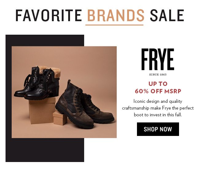 Fave Brands Sale: Frye, UGG and more 