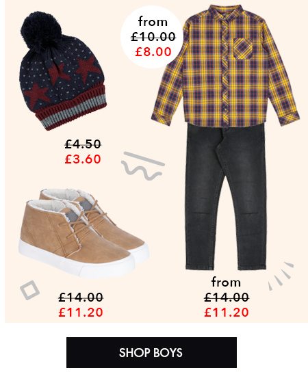 20% off boys clothing - shop now