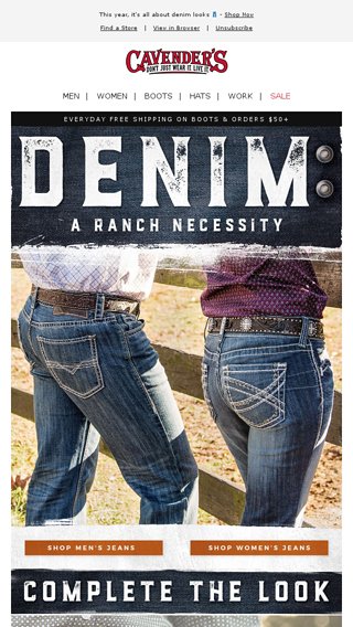 Denim: A Ranch Necessity - Cavender's 