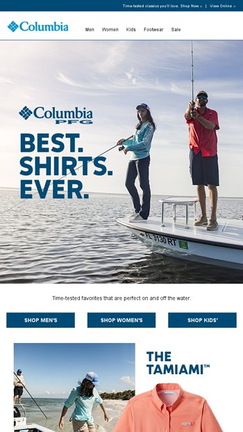 Favorite fishing shirts that do it all. - Columbia Sportswear Email Archive