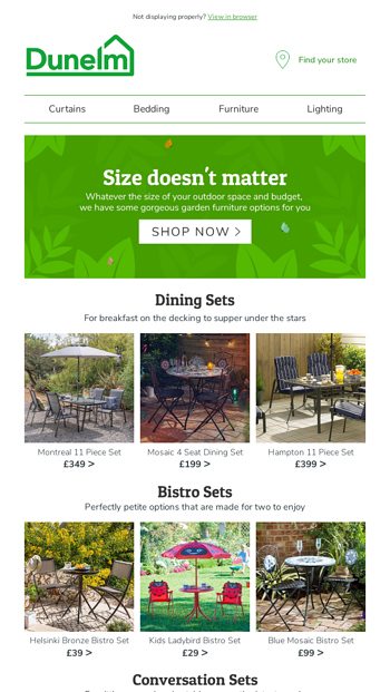 dunelm helsinki bronze bistro set