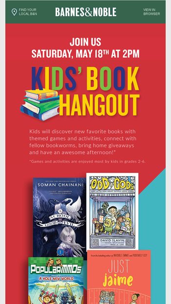 Mark Your Calendar For Our Kids Book Hangout On May 18th Barnes