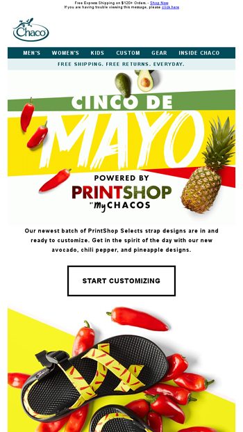 Pineapple chacos online