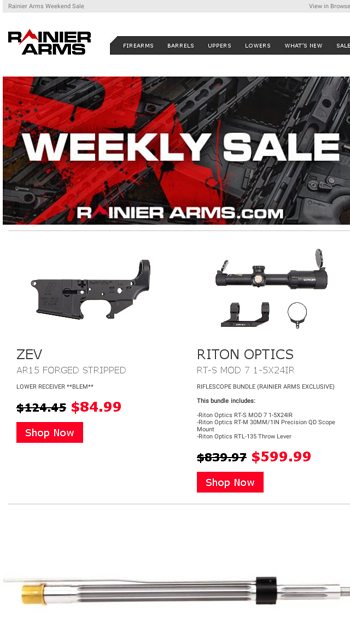 The Mother of All Sales! Mother's Day Weekend Sale at Rainier Arms ...