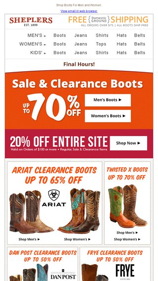 boot barn clearance boots