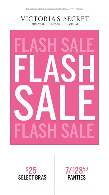 victoria secret flash sale