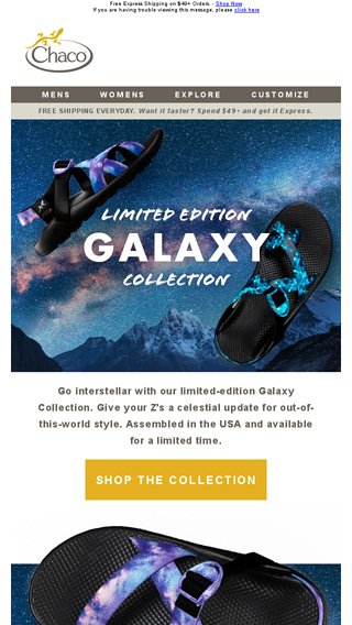 Limited Edition Galaxy Collection Chaco Email Archive