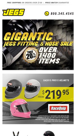 Gigantic JEGS Fitting amp Hose Sale ndash Racing Safety Equipment