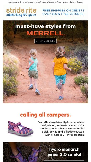 stride rite merrell hydro sandal