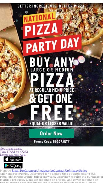 Buy one get one free