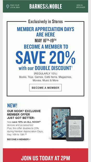 Want To Save 20 On Almost Everything In Store Barnes Noble