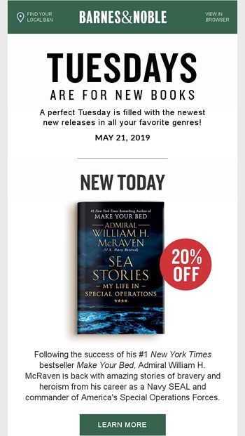 Up To 30 Off New Releases Barnes Noble Email Archive