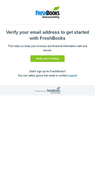 Please Verify Your Email Address For Freshbooks Freshbooks Email Archive