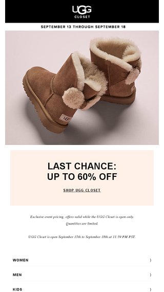 ugg cyber closet