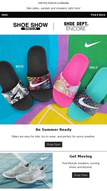 nike slides shoe dept