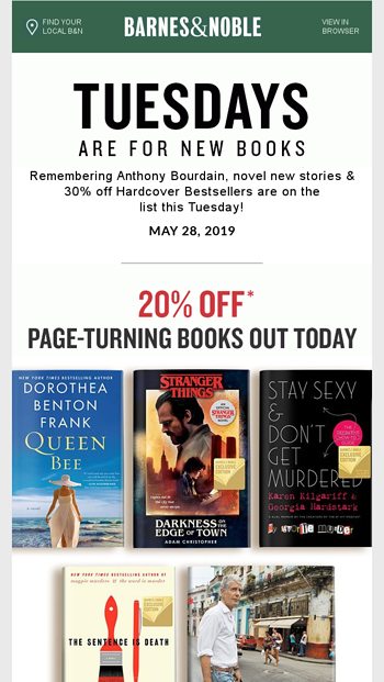20 Off New Releases Barnes Noble Email Archive