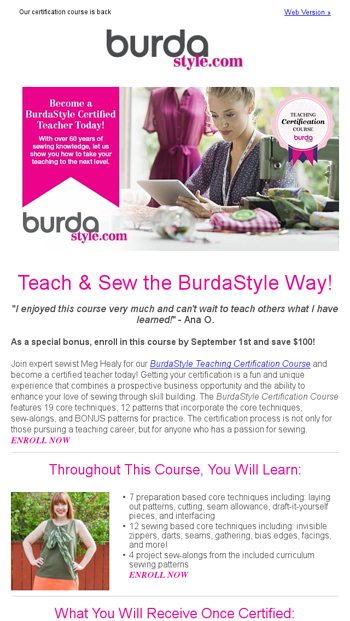 Become a Certified BurdaStyle Teacher