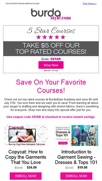 Take 5 Off Our 5Star Courses 