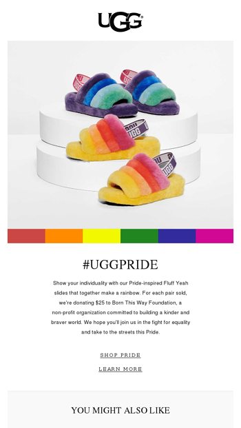 pride ugg fluff yeah slide