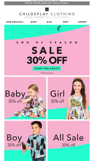 child play clothing sale