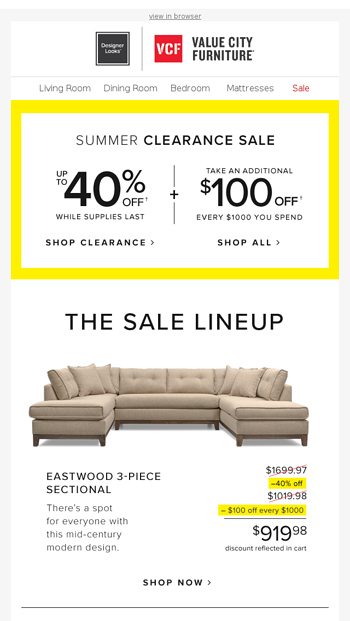 Value city furniture on sale clearance sale