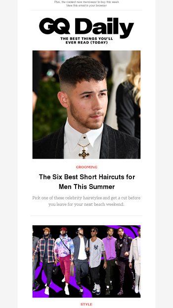 The Best Short Haircuts To Try This Summer Gq Magazine Email Archive