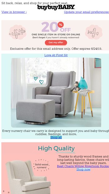 buy buy baby nursery chair