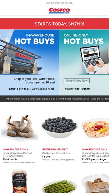 Hot Buys Start Today Shop In Warehouse Or Online Costco Wholesale Email Archive