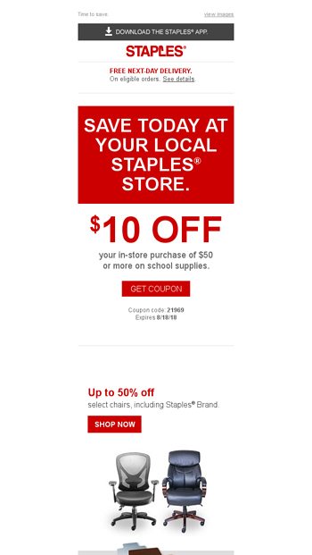 Calling All Parents 10 Off Coupon Inside Staples Email Archive