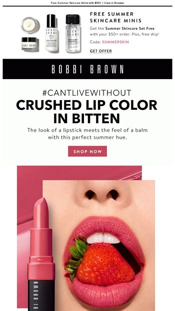 CANTLIVEWITHOUT Crushed Lip Color - Bobbi Brown Email Archive