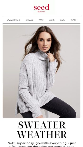 Seed Women | Standout Sweaters - Seed Heritage Email Archive