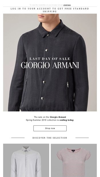 giorgio armani sale