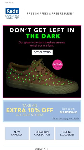 Glow in the dark! - Keds Email Archive