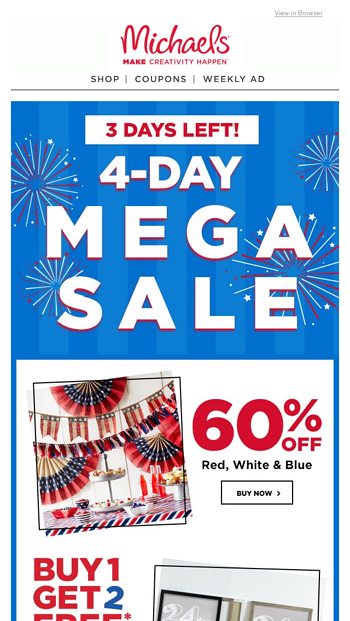 M E G A Sale Last 3 Days To Grab Last Minute 4th Of July