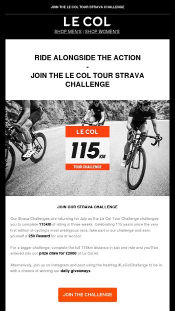 Le Col Project 23 Challenge - Strava Challenges