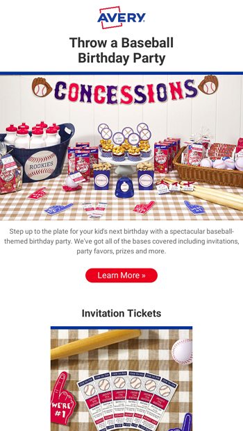 Baseball Ticket Birthday Party Invitation – About Family Crafts