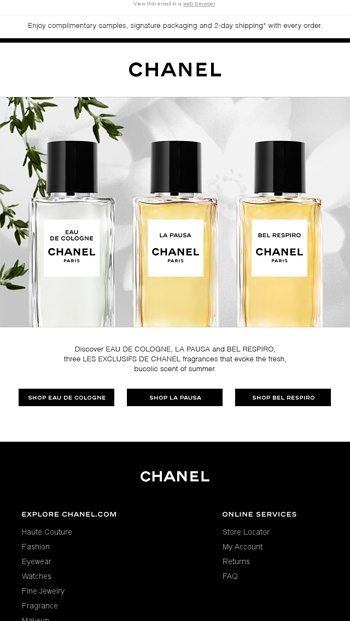 Summer with LES EXCLUSIFS DE CHANEL fragrances - Chanel Email Archive