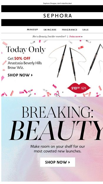 Sephora Email Newsletters