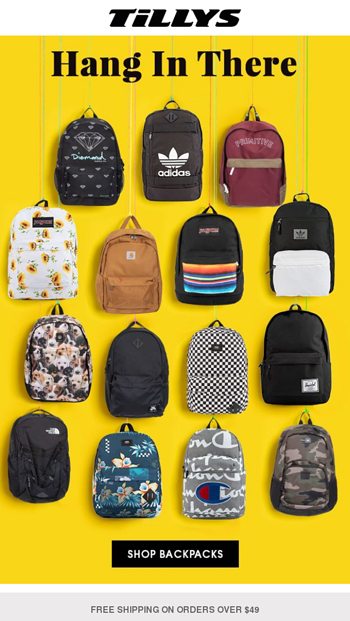 tillys backpacks in store