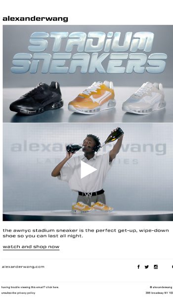 Introducing The Stadium Sneaker Alexander Wang Email Archive