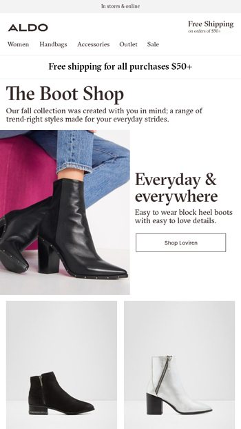 Every boot starts a story. - ALDO Email 