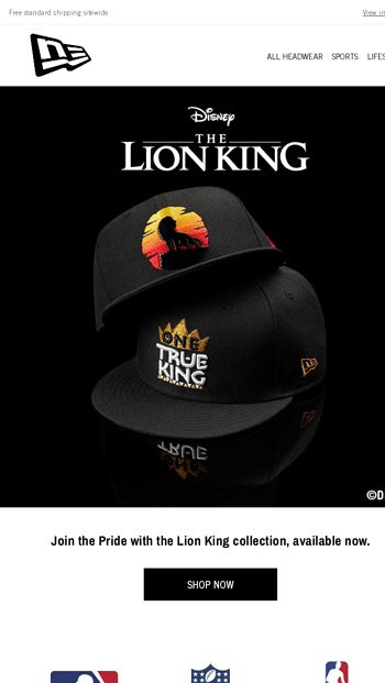 lion king new era cap