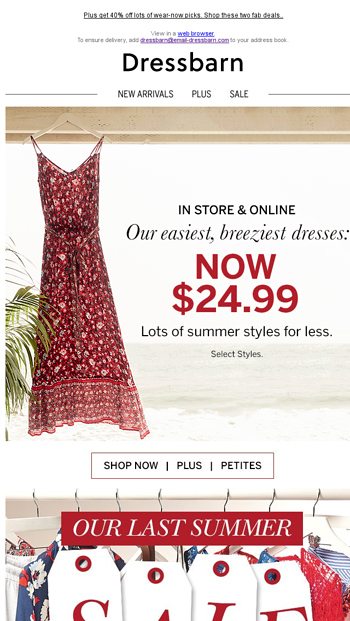 Summer Perfect Dresses Now 24 99 Dressbarn Email Archive