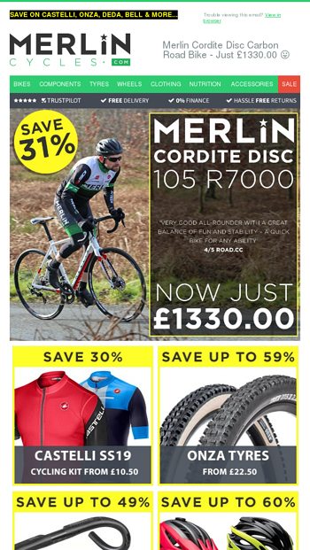 merlin cordite 105 r7000 disc carbon road bike