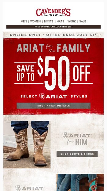 ariat boots cavenders