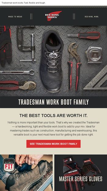 red wing tradesman boot